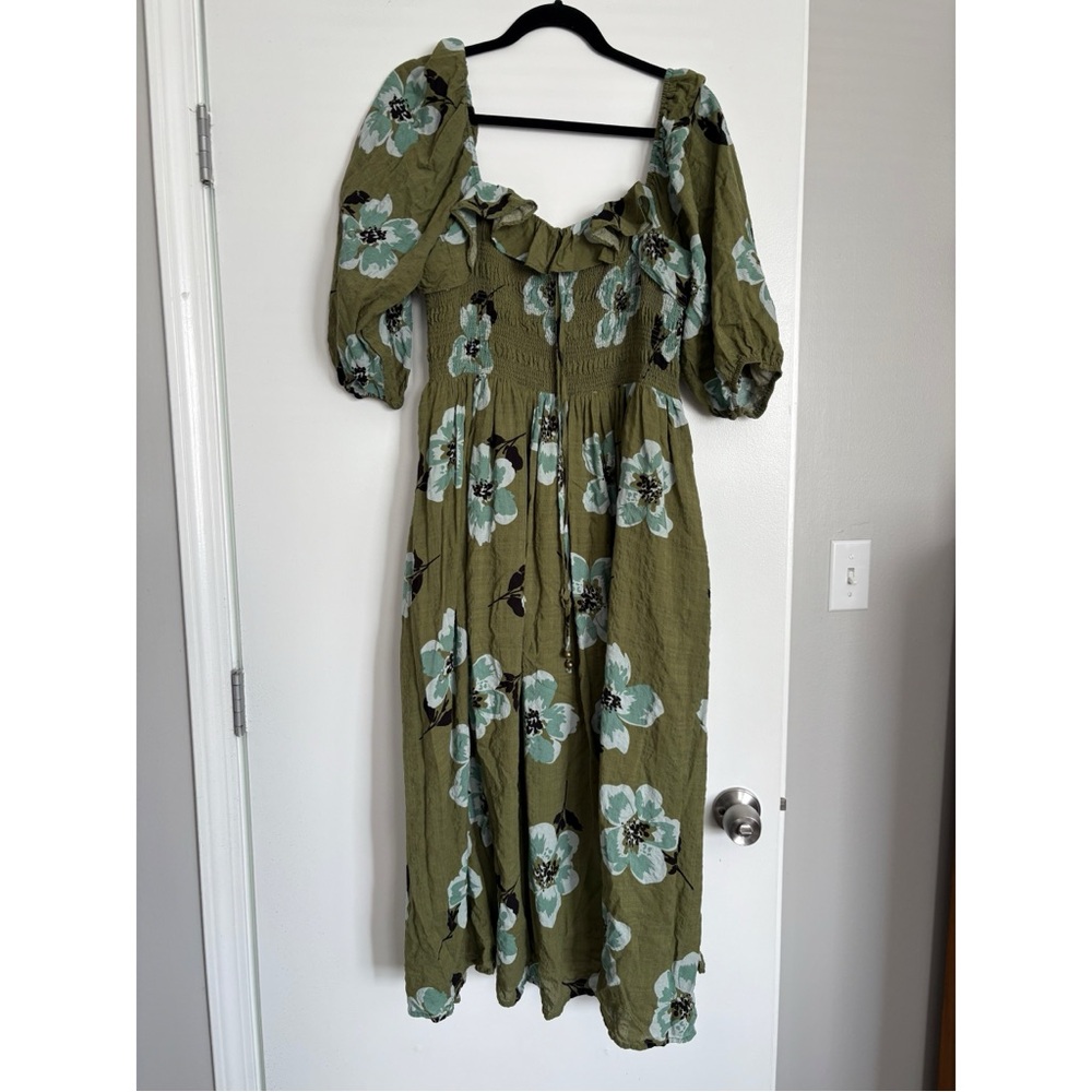 Floral Green Maternity Dress